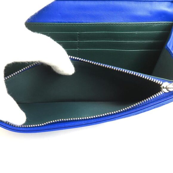 DIOR Blue Leather Wallet - Picture 4 of 5